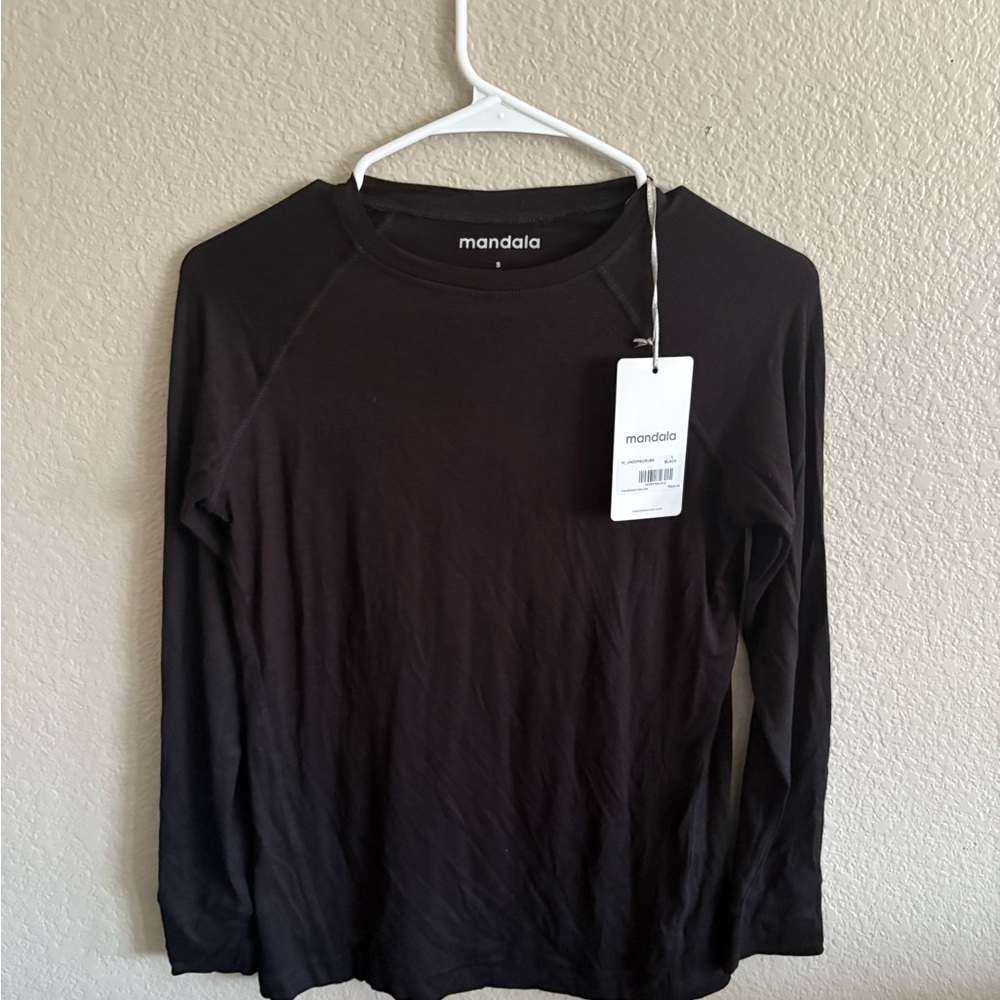 Mandala Women's Black Long Sleeve Underscrub